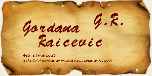Gordana Raičević vizit kartica